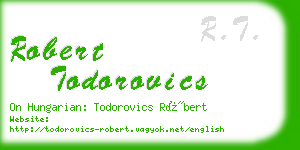 robert todorovics business card